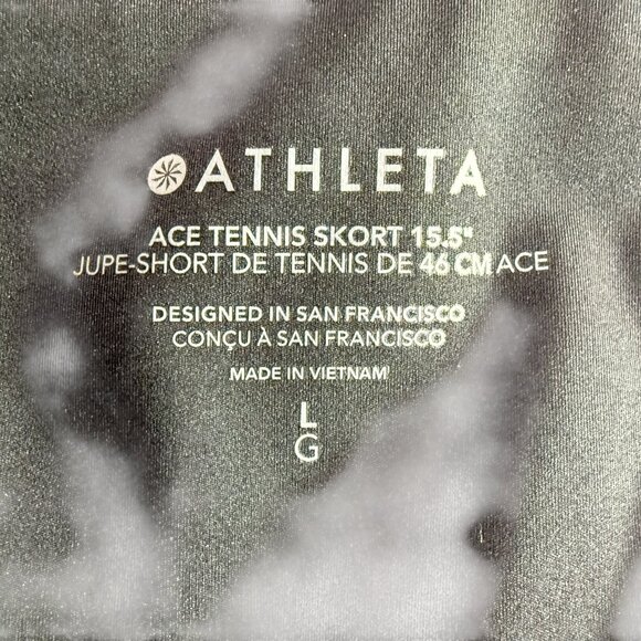 Athleta Black Tennis Golf Skirt with Spandex Shorts Underneath.  Size Women's La - Picture 6 of 9
